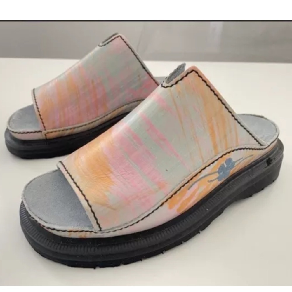 DR MARTENS Pink Iridescent Slide Sandals ENGLAND 3 UK. - Picture 5 of 12